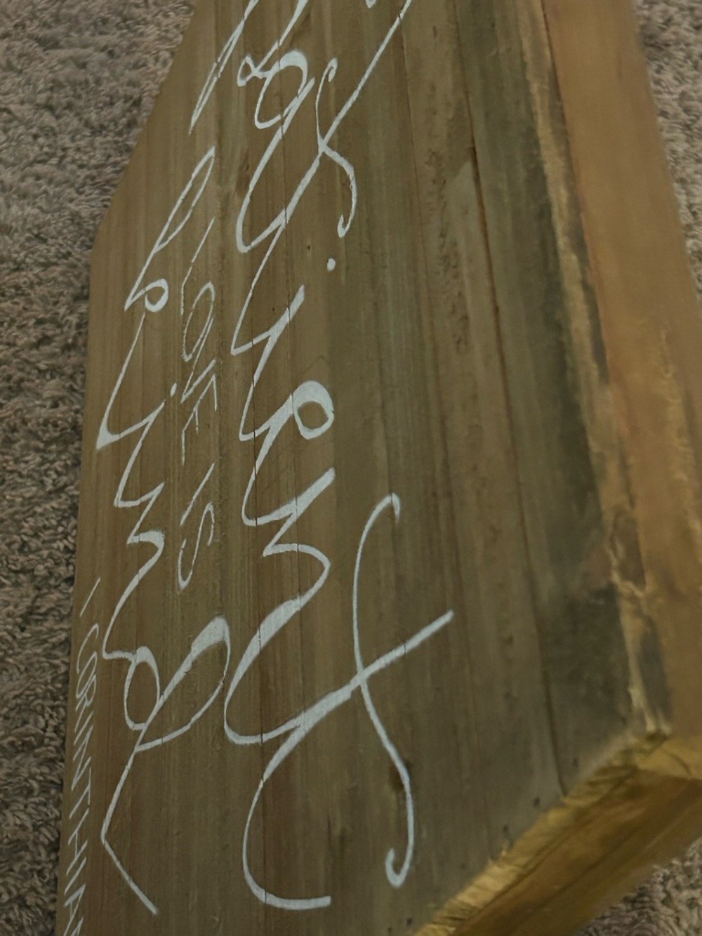 Rustic Brown "Love is Patient, Love is Kind" Wall Sign - Picture 4 of 4